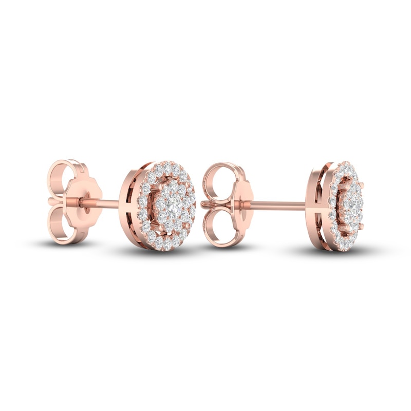 Diamond Stud Earrings 1/4 ct tw Round-Cut 10K Rose Gold