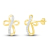 Thumbnail Image 0 of Diamond Cross Earrings 1/8 ct tw 10K Yellow Gold