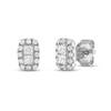 Thumbnail Image 0 of Forever Connected Diamond Stud Earrings 3/8 ct tw Princess & Round-Cut 10K White Gold