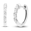 Thumbnail Image 0 of Diamond Hoop Earrings 1/4 ct tw Marquise-cut 10K White Gold