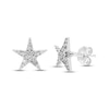 Thumbnail Image 0 of Diamond Star Stud Earrings 1/4 ct tw Round & Baguette-cut 10K White Gold