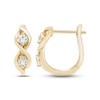 Thumbnail Image 1 of Diamond Huggie Hoop Earrings 1/4 ct tw Round-cut 10K Yellow Gold