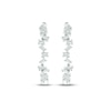 Thumbnail Image 1 of Diamond Hoop Earrings 1/6 ct tw Baguette-cut 10K White Gold
