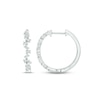 Thumbnail Image 2 of Diamond Hoop Earrings 1/6 ct tw Baguette-cut 10K White Gold