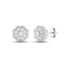 Thumbnail Image 0 of Diamond Flower Stud Earrings 1/4 ct tw Round-cut 10K White Gold