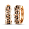 Thumbnail Image 0 of Le Vian Chocolate Waterfall Diamond Hoop Earrings 1 ct tw 14K Strawberry Gold