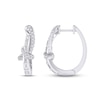 Thumbnail Image 0 of Diamond Hoop Earrings 1/2 ct tw Baguette & Round-cut 10K White Gold