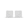 Thumbnail Image 1 of Diamond Stud Earrings 1/2 ct tw Princess & Round-cut 10K White Gold