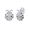 Thumbnail Image 0 of Black & White Diamond Ladybug Stud Earrings 1/6 ct tw Round-cut Sterling Silver