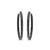 Thumbnail Image 1 of Black Diamond Hoop Earrings 1/4 ct tw Sterling Silver