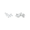 Thumbnail Image 0 of Baguette-Cut Diamond Curve Stud Earrings 1/8 ct tw 10K White Gold