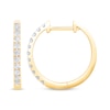Thumbnail Image 2 of Diamond Hoop Earrings 1/4 ct tw 10K Yellow Gold