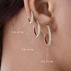 Thumbnail Image 4 of Diamond Hoop Earrings 1/4 ct tw 10K Yellow Gold