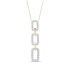 Thumbnail Image 0 of Linked Always Diamond Three-Link Chain Drop Necklace 1/4 ct tw 10K Yellow Gold 18"