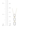 Thumbnail Image 2 of Linked Always Diamond Three-Link Chain Drop Necklace 1/4 ct tw 10K Yellow Gold 18"