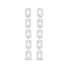 Thumbnail Image 1 of Linked Always Diamond Chain Link Drop Earrings 1/2 ct tw 10K White Gold