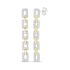 Thumbnail Image 0 of Linked Always Diamond Chain Link Drop Earrings 1/2 ct tw 10K Two-Tone Gold