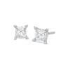 Thumbnail Image 0 of Certified Diamond Princess-cut Earrings 1/2 ct tw 14K White Gold (I/I1)