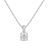 Thumbnail Image 0 of GSI Solitaire Diamond Necklace 1/3 ct tw Round-cut 14K White Gold 18" (I/I1)