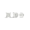 Thumbnail Image 0 of Lab-Created Diamonds by KAY Princess-Cut Solitaire Stud Earrings 3/4 ct tw 14K White Gold (F/SI2)