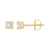 Thumbnail Image 0 of Diamond Solitaire Stud Earrings 1/2 ct tw Princess-cut 14K Yellow Gold (I/I1)