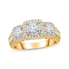 Thumbnail Image 0 of Memories Moments Magic Round-Cut Diamond Three-Stone Engagement Ring 1 ct tw 14K Yellow Gold