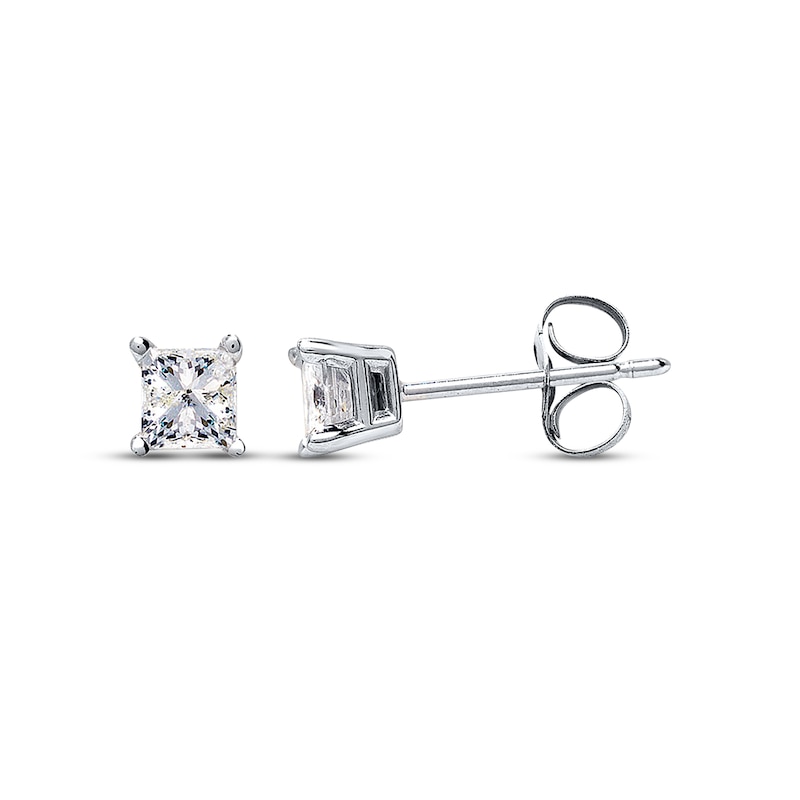 Diamond Earrings 1/3 ct tw Princess-cut 14K White Gold (I/I2)