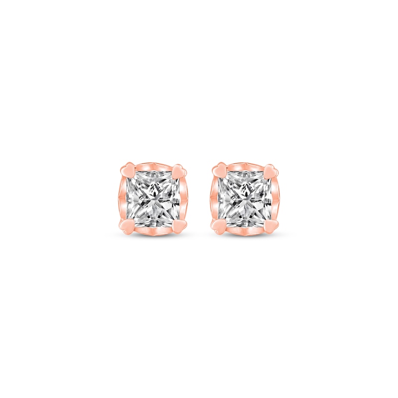 Diamond Earrings 1/2 ct tw Princess-cut 14K Rose Gold (I/I2)