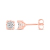 Thumbnail Image 2 of Diamond Earrings 1/2 ct tw Princess-cut 14K Rose Gold (I/I2)