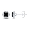 Thumbnail Image 0 of Black & White Diamond Earrings 1/2 ct tw 10K White Gold