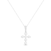 Thumbnail Image 0 of Lab-Created Diamonds by KAY Cross Necklace 1 ct tw 14K White Gold 18"