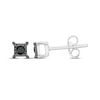 Thumbnail Image 0 of Black Diamond Solitaire Stud Earrings 1/8 ct tw Sterling Silver