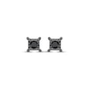 Thumbnail Image 1 of Black Diamond Solitaire Stud Earrings 1/8 ct tw Sterling Silver