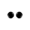 Thumbnail Image 1 of Black Solitaire Earrings 4 ct tw Diamonds 10K White Gold