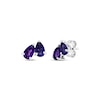 Thumbnail Image 0 of Toi et Moi Pear-Shaped Amethyst & Iolite Earrings 10K White Gold