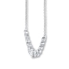 Thumbnail Image 1 of THE LEO Diamond Necklace 1 ct tw Round-cut 14K White Gold 19"