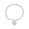 Thumbnail Image 0 of Diamond Heart Charm Bracelet 1/5 ct tw Sterling Silver 7.5"