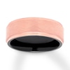 Thumbnail Image 0 of Men's Two-Tone Wedding Band Stainless Steel/Ion-Plating