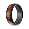 Thumbnail Image 1 of Men's Wedding Band Black Ion-Plated Tungsten Carbide & Wood Inlay