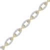 Thumbnail Image 1 of Linked Always Diamond Oval Chain Link Bracelet 1/6 ct tw Sterling Silver & 10K Yellow Gold 7"
