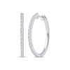 Thumbnail Image 0 of Baguette-Cut Diamond Hoop Earring 1/2 ct tw 10K White Gold