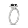 Thumbnail Image 1 of Neil Lane Emerald-Cut Black Diamond & White DIamond Engagement Ring 1-1/2 ct tw 14K White Gold