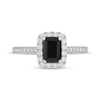 Thumbnail Image 2 of Neil Lane Emerald-Cut Black Diamond & White DIamond Engagement Ring 1-1/2 ct tw 14K White Gold