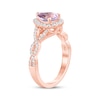 Thumbnail Image 1 of Pear-Shaped Light Amethyst & Round-Cut Diamond Twist Shank Engagement Ring 3/8 ct tw 14K Rose Gold