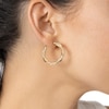 Thumbnail Image 2 of Reaura Twisted Mesh Hoop Earrings Repurposed 14K Yellow Gold 26mm