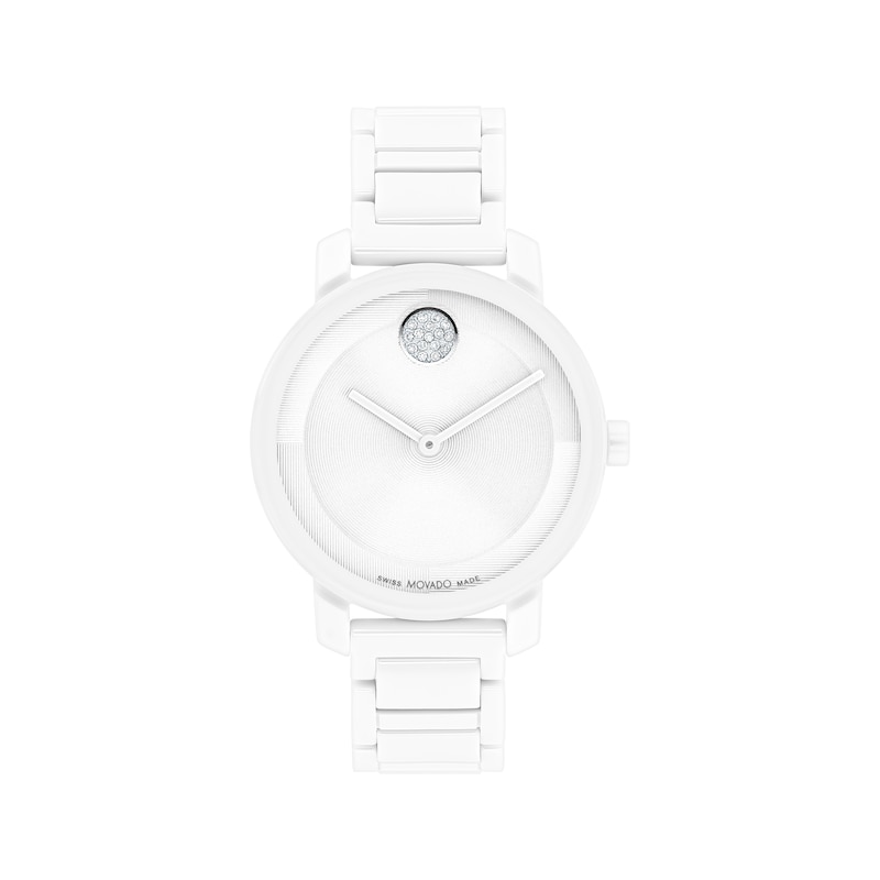 Movado BOLD Evolution 2.0 White Ceramic Women's Watch 3601233