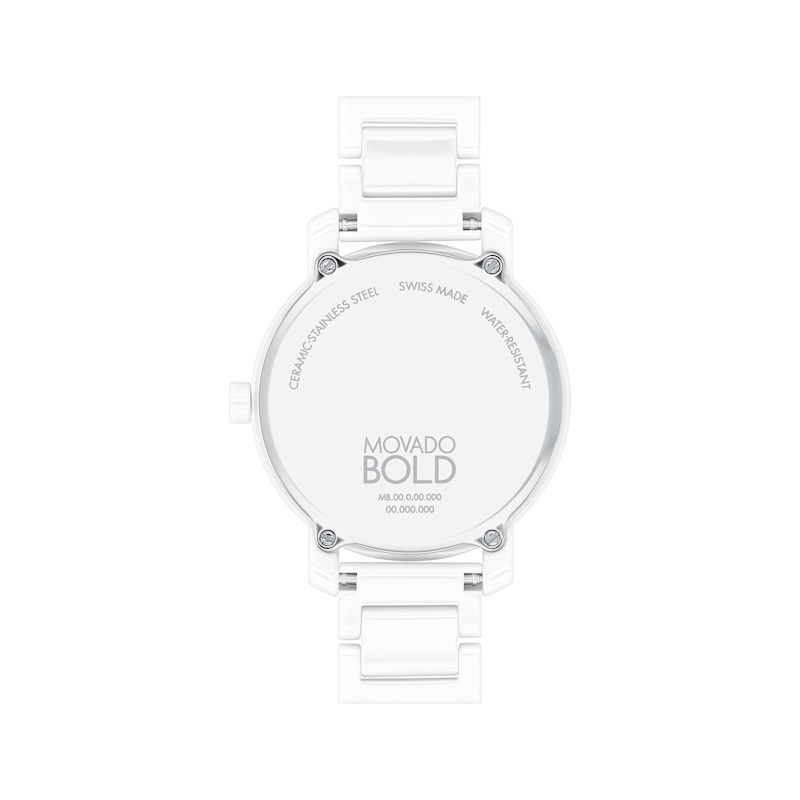 Movado BOLD Evolution 2.0 White Ceramic Women's Watch 3601233