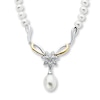 Thumbnail Image 0 of Cultured Pearl Necklace With Diamonds Sterling Silver/10K Gold