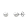 Thumbnail Image 0 of Cultured Pearl Earrings 14K White Gold