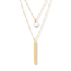 Thumbnail Image 2 of Layered Necklace Cultured Pearl 10K Yellow Gold